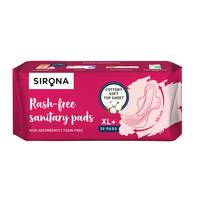 Sirona Cottony Soft Rash Free Sanitary Pads, XL+,30 Napkins  High Absorbency, Toxin-Free


