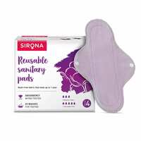 Sirona Reusable Sanitary Pads for Women | Rash Free Fabric | Lasts Up To 1 Year | Highly Absorbent & Skin Friendly
