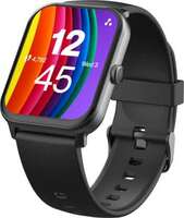 Ambrane Wise Eon Pro1.85" lucid display with BT calling Smartwatch (Black Strap, Regular)