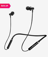 PTron Tangent Beat Wireless Bluetooth Neckband with Microphone (Black)