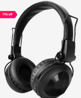 Blaupunkt BH01T Bluetooth On-The-Ear Wireless Headphone with Turbo Bass Mode (Black)