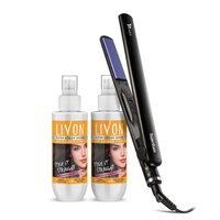 Livon Super Styler Serum (Pack of 2) with Syska Hair Straightener
