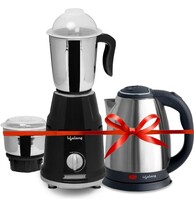 Lifelong LLMGEK03 Mixer Grinder 500 W (2 Jar, Black) with Electric Kettle 1.5 Litre 1500W (1 Year Warranty)

