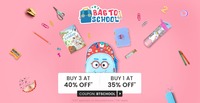 Buy 1 @35% Off* | Buy 3 @40% Off* on School Supplies & Books