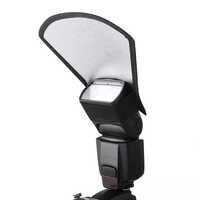 EYUVAA LABEL Silver White Flash Bouncer Diffuser Reflector for Speedlight, Bend Bounce Flash Universal Mount for Cameras (Pack_1)