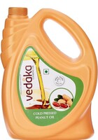 Amazon Brand - Vedaka Cold Pressed Groundnut (Peanut) Oil, 5L