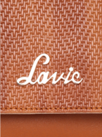 Lavie Herring Pro Women Tan Brown Textured Three Fold Wallet