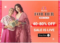 Myntra For Her Days 40-80% Off (16th - 19th Mar)