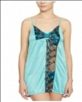 Klamotten Women's Satin Baby Doll (221T-109G_Multicolor_Free Size) 