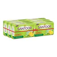 Santoor Aloe Fresh Soap, 125 g (Pack of 6)(Apply 5% coupon)