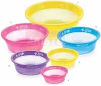 Aristo All Purpose Tub Ghamela / Unbreakable Multipurpose Bath Tub/Washing Tub Durable Plastic 0.6 Litre Capacity - Color May Vary, ( 15.5(D) x5.5 cm)