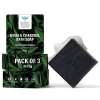 Bombay Shaving Company Charcoal and Neem Bath Soap | Pack of 3, 75g each