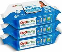 73% OFF OYO BABY Baby Wipes Pack of 3 (216 wipes)