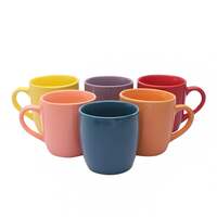 SkyKey Fine Ceramic Tableware Bone China Tea Coffee Cup - 6 Pcs, 160 ML , Multicolor