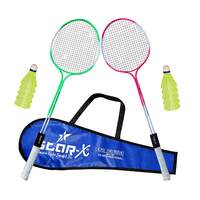StarX Aluminum Shaft Unisex Badminton Racket with Double Wiring, Soft Grip, Light Weight, Cover Protected and Shuttle Cock (Multicolour) - Pack of 10 | Gym Equipment for Home Gym Workout Rs. 349 - Amazon