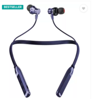 Aroma NB119 Titanium - 48 Hours Playtime Bluetooth Neckband Bluetooth Headset  (Blue, In the Ear)