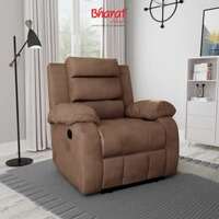 Bharat Lifestyle Austin Fabric Manual Recliner  (Finish Color - Brown, DIY(Do-It-Yourself)
