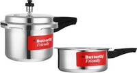 Butterfly Friendly Combo Pack 3 L, 2 L Pressure Cooker  (Aluminium)
