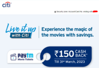 Citibank Cards - ₹150 Cashback @ Paytm Movies