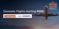 Cleartrip Taktkal Domestic Flights starting from ₹ 999 at 12 noon every day