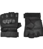 AmazonBasics Glove with Protective Padding for Cycling, Riding, Camping and Gym, Set of 2, M