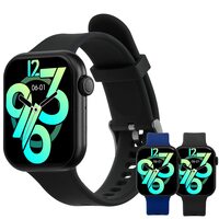 Vibez by Lifelong Smartwatch for Men|1.85" HD Display|One Watch .Two Straps|Bluetooth Calling, Multiple Watch Faces,Health Tracker,7-Day Battery|1Year Warranty(VBSWM180,Hype Series)