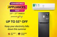 Convertible Appliances Fest Upto 55% Off + 10% Off with IDBI/SCB/YES Credit Card  (Till 29 March)