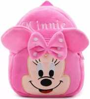 Small 10 L Backpack Soft plush Backpack, School Bag For Kids, Baby Bag (Minnie) (Pink) Backpack  (Pink, 10 L)