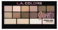 L.A. Colors Sweet  16 Color Eyeshadow Palette, Charming (Multicolor), 20g Matte & Shimmery Finish