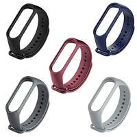 (Pack of 5) Inefable® Mi Band 3 Strap Original Compatible with Mi M3 & M4 - Device Not Included - Black , Navy Blue , Light Grey , Dark Grey & Wine