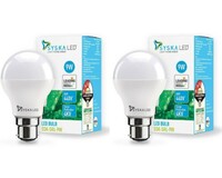 SYSKA 9W B22D Led Cool Day Light Bulb, Pack Of 2 (Ssk-Srl)