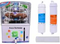  Aqua Supreme RO + UV + UF + COPPER + TDS PRE FILTER SET WITH 1 YEAR SERVICE KIT (SEDIMENT FILTER + PRE-CARBON FILTER + PUROSIS) - 12 Ltr 12 L RO + UV + UF + Copper Water Purifier 