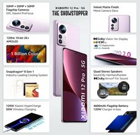 Xiaomi 12 Pro 5G (Opera Mauve, 256 GB)  (8 GB RAM)