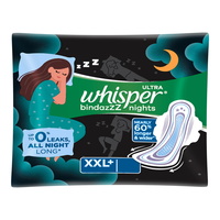 Whisper Bindazzz Nights Ultra XXL+ Pads: 2 U [Location Specific]