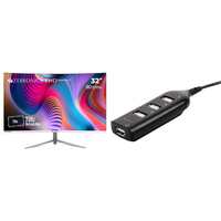 ZEBRONICS A32FHD LED Curved 75Hz 80cm (32") 1920x1080 FHD Resolution Monitor with HDMI + VGA Dual Input