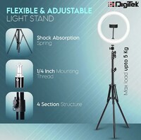 DIGITEK® (DRL-14C) Professional (31cm) Dual Temperature LED Ring Light with Tripod Stand & Mini Tripod for YouTube, Photo-Shoot, Video Shoot, Live Stream, Makeup, Vlogging & More