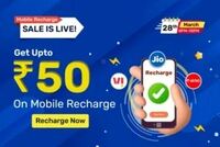 Get Up to Rs.50 on Mobile Recharge