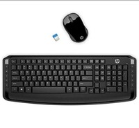 HP 3ML04AA Wireless USB Keyboard and Mouse Set with 2.4GHz Wireless Connection, USB Receiver/1600 dpi/Black, Long Battery Life/ 2 Years Warranty Compatible for Windows/PC, Black
