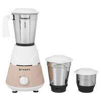 Faber Marvel 500W Blender Mixer Grinder, || low-noise, up to 18000 rpm speed || 1 year comprehensive warranty (FMG MARVEL 500W 3J PW) Peach White