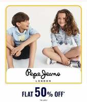 Minimum 50% off on pepe jeans kids clothing