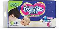 Mamy Poko Pants Extra Absorb Pants for 3 to 5kg of New Born, 1 Size (Pack of 32)