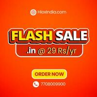 Buy .in domain at ₹19 for one year