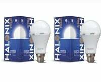 Halonix Rechargeable Emergency Inverter Led Bulb B22 9-Watt - White Pack Of 2 + Buy more save more offer