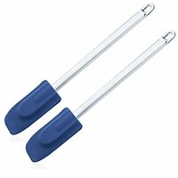 Signoraware Silicon Spatulla with Steel Pipe Handle, Set of 2, Silver, Standard, SG_7060S2_Silver