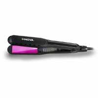Nova Hair Straightener with Heat Balance Technology, Light Body, Stylish Design, Simple Lock (Black, NHS 900)