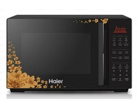 Haier 22L Convection Microwave (HIL22ECCFSD, Black, Floral Pattern)