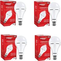 (White, Pack of 4) EVEREADY 9 W Round B22 Inverter Bulb