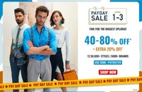 Ajio Payday sale [1 - 3 April] - 40% to 80% off + Extra 20% off