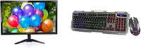 ZEBRONICS LED (21.5") Monitor with HDMI + VGA Dual Input & Zeb-Transformer Gaming Keyboard and Mouse Combo