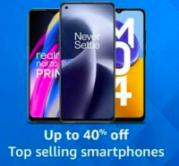 Prime Phones Party Upto 40% off + 5% instant discount + Unlimited 5% back on listed smartphones under this offer using Amazon Pay ICICI Bank Credit card